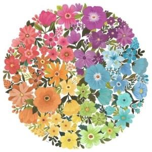 Ravensburger: Circle of Colors - Flowers (500) ronde puzzel