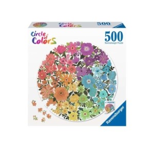 Ravensburger: Circle of Colors - Flowers (500) ronde puzzel