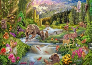 Schmidt: Steve Sundram - Forest Animals (1000) legpuzzel