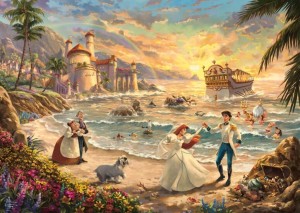 Schmidt: Thomas Kinkade Disney Little Mermaid Celebration of Love (1000) disneypuzzel