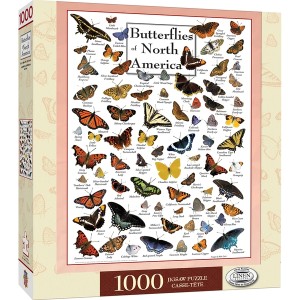 Master Pieces: Butterflies of North America (1000) verticale puzzel