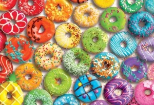 Eurographics: Donut Rainbow (550) puzzel in tinnen blik