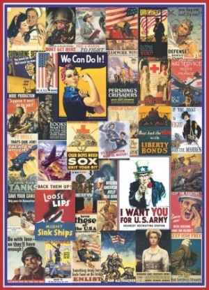 Eurographics: World War 1 and 2 Vintage Posters (1000) verticale puzzel