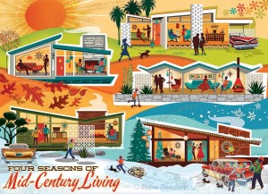 Cobble Hill: Four Seasons of Mid Century Living (500XL) legpuzzel
