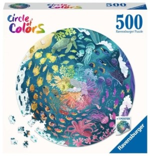 Ravensburger: Circle of Colors - Ocean (500) ronde puzzel