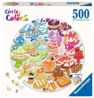 Ravensburger: Circle of Colors - Desserts (500) ronde puzzel
