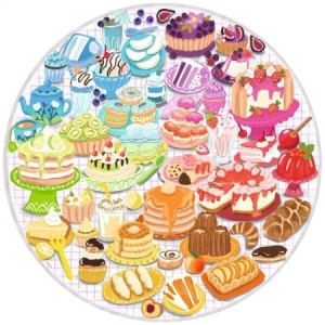 Ravensburger: Circle of Colors - Desserts (500) ronde puzzel