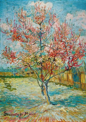 Art by Bluebird: Pink Peach Trees (1000) verticale puzzel