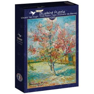 Art by Bluebird: Pink Peach Trees (1000) verticale puzzel