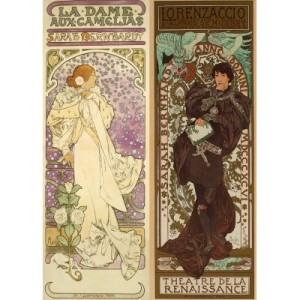 Art by Bluebird: Alfons Mucha Collage (500) verticale puzzel