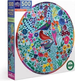 Eeboo: Four Birds (500) ronde puzzel