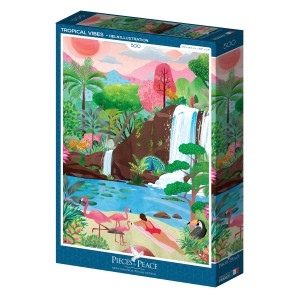 Pieces and Peace: Tropical Vibes (500) verticale puzzel