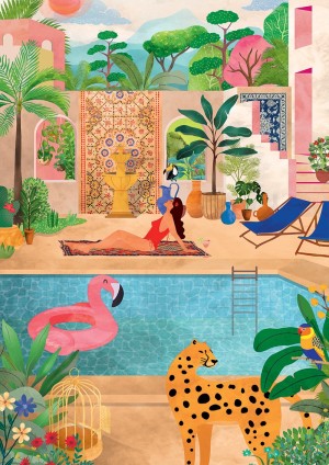 Pieces and Peace: Summer Paradise (500) verticale puzzel