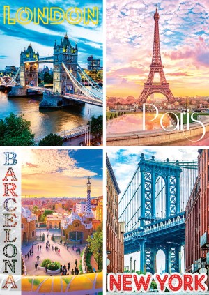 Nathan: The Most Beautiful Cities of the World (1500) verticale puzzel