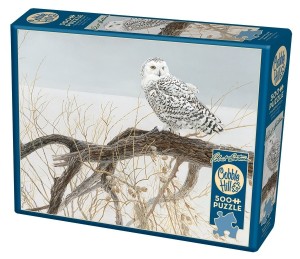 Cobble Hill: Fallen Willow - Snowy Owl (500XL) kerstpuzzel