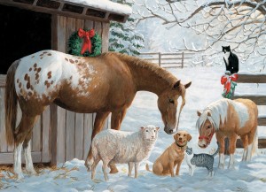 Cobble Hill: Winter Barnyard (350XL) Family puzzel