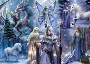 Bluebird: Anne Stokes - Winter Fantasy (1000) fantasypuzzel