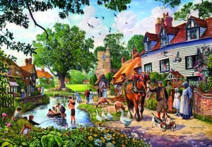 Bluebird: A Village in Summer (1000) legpuzzel