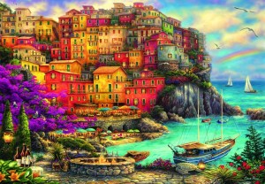 Bluebird: A Beautiful Day at Cinque Terre (1000) legpuzzel