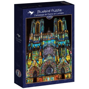 Bluebird: Cathédrale de Reims en Lumière (1000) verticale puzzel