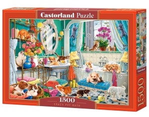 Castorland: Crazy Pet Bath (1500) legpuzzel