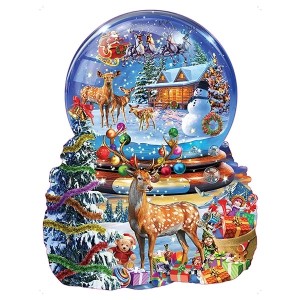 SunsOut: Christmas Snow Globe (1000) shaped puzzel OP = OP