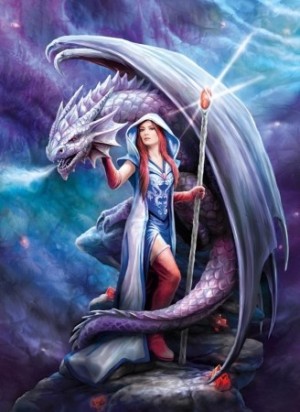 Clementoni: Anne Stokes - Dragon Mage (1000) verticale puzzel