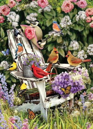 Cobble Hill: Summer Adirondack Birds (1000) verticale puzzel