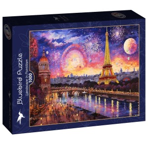 Bluebird: Landscape in Pointillism (1000) legpuzzel
