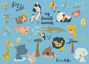 Bluebird Kids: My Favorite Animals (24) kinderpuzzel