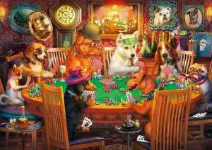 Art Puzzle: The Gambler Dogs (500) hondenpuzzel