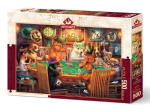 Art Puzzle: The Gambler Dogs (500) hondenpuzzel