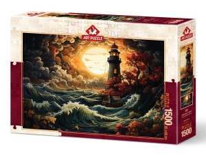 Art Puzzle: Lighthouse in a Storm (1500) legpuzzel