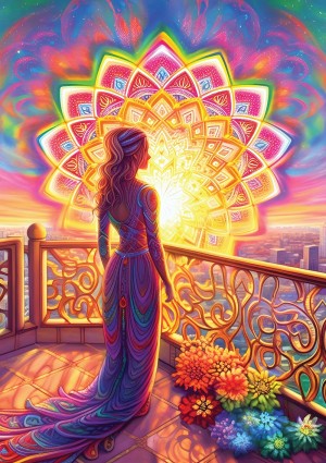 Art Puzzle: Divine Sunset (1000) verticale puzzel