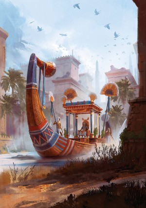 Art Puzzle: Pharaoh Barge (1000) verticale puzzel