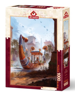 Art Puzzle: Pharaoh Barge (1000) verticale puzzel