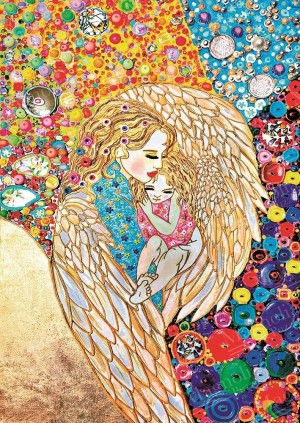 Magnolia: Angel and Child (1000) verticale puzzel