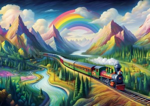 Art Puzzle: Rainbow Express (260XL) legpuzzel