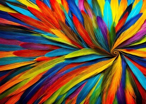 Enjoy: Colorful Feathers (1000) legpuzzel