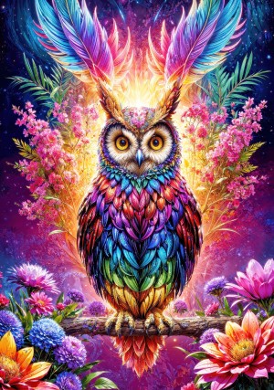 Enjoy: Neon Owl (3000) verticale puzzel