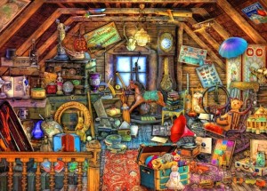 Bluebird: Hidden Object Attic (500) legpuzzel