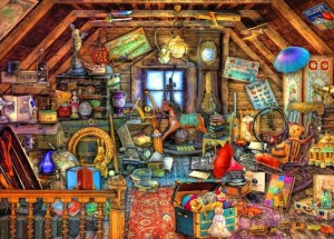 Bluebird: Hidden Object Attic (1500) legpuzzel