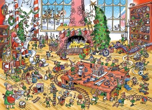 Cobble Hill: Doodletown - Elves at Work (1000) kerstpuzzel