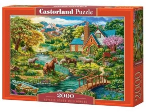 Castorland: Idyllic House with Horses (2000) legpuzzel