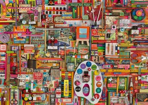 Schmidt: Schelley Davies - Vintage Artist's Materials (1000) legpuzzel