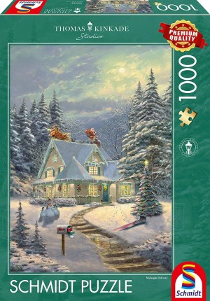Schmidt: Thomas Kinkade - Midnight Delivery (1000) verticale puzzel