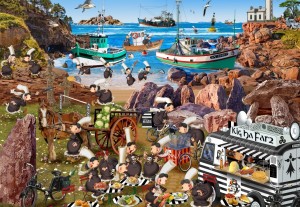 Grafika: Francois Ruyer - Les Bigoudènes (1000) legpuzzel