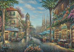 Schmidt: Thomas Kinkade - Spanish Café (1000) legpuzzel