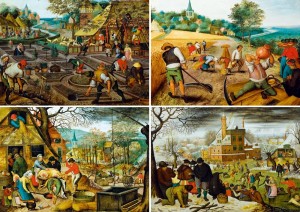 Art by Bluebird: Pieter Brueghel - The Four Seasons (1000) kunstpuzzel Art by Bluebird: Pieter Brueghel - The Four Seasons (1000) kunstpuzzel