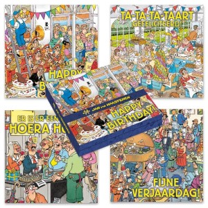 Jan van Haasteren Wenskaartenpakje Happy Birthday OP = OP